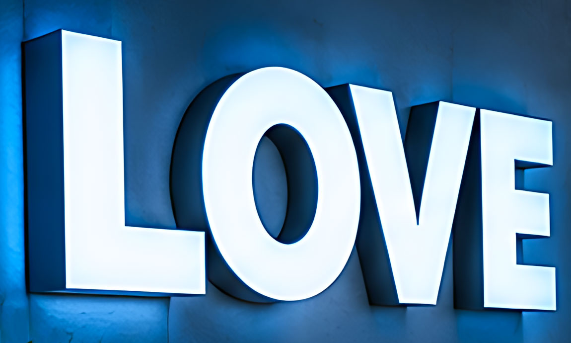 Letras con frontal de metacrilato iluminado